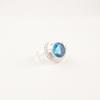 Gemma Topazio Blu Svizzero Anello Gioiello Fatto a Mano in Argento Sterling 925 Per Amico RR-48-14