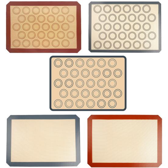 Yousheng 0.4mm Silicone Baking Mat with Fiberglass Non-Stick Oven Liner Heat Resistant Reusable Pad for Baking Cookies Pastries Dishwasher Safe Tool