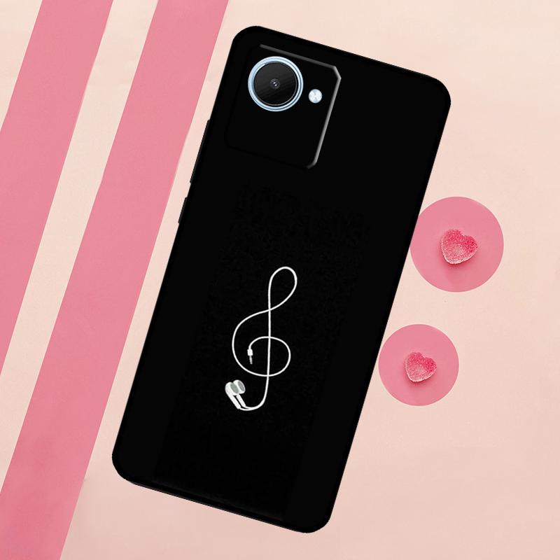 Minimalist Music Lover For Realme 10 11 12 13 14 Pro Plus C55 C71 C75 C67 C63 C61 C53 C35 C65 GT6 GT7 15 Pro Case