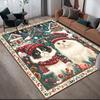 Weihnachtskatze Haus Sofa Dekoration für Wohnzimmer & Schlafzimmer, Rutschfeste Spiel-Flanell-Bodenmatte für Spielzimmer