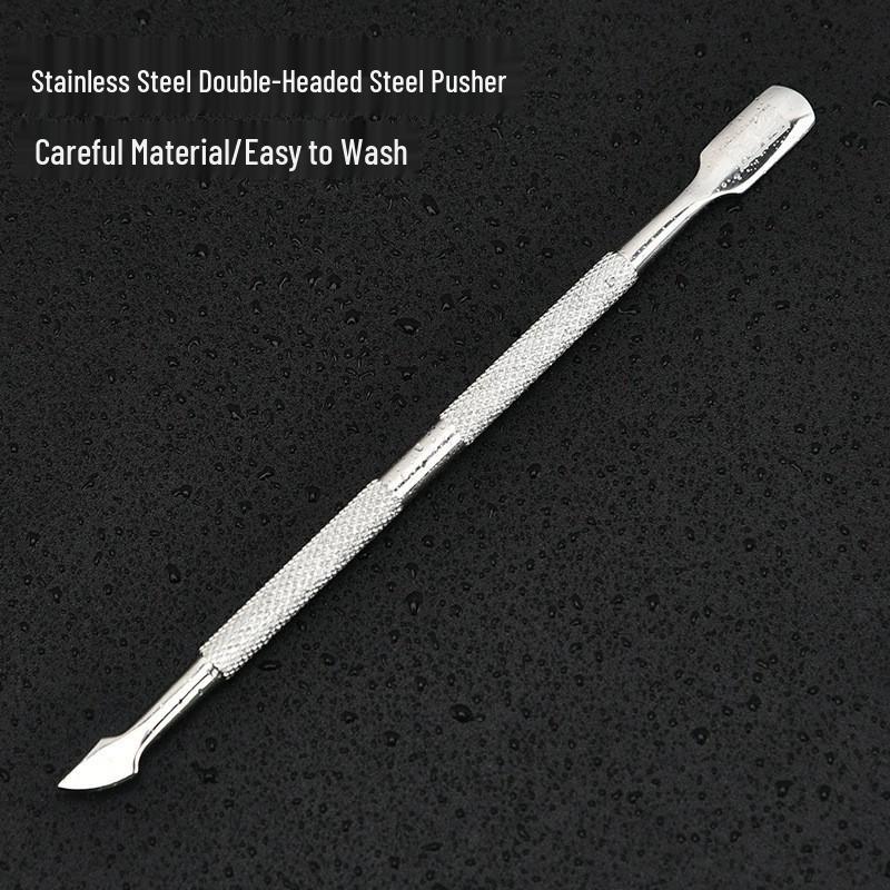 Easy Cut Stainless Steel Cuticle Pusher - Thin Model Nail Polish Remover Set