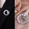 Elegant Wreath Butterfly Brooch Trend Rhinestone Circle Brooches Circle Butterfly Brooch  Jewelry