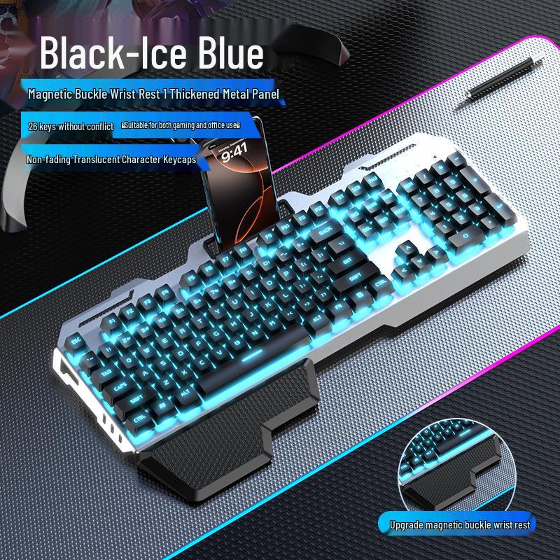 GX810 Wired Gaming Set: Mechanical Feel Keyboard, Mouse & Luminous Headset for Esports and Office.