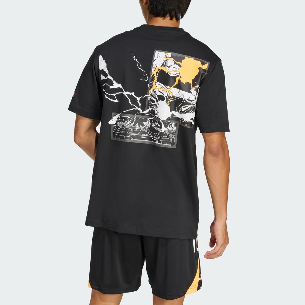 Adidas X Marvel Collaboration Rugby FW25 All Blacks Rugby Crew Neck Pullover Knit Short Sleeve T-Shirt Men Tops JV9968