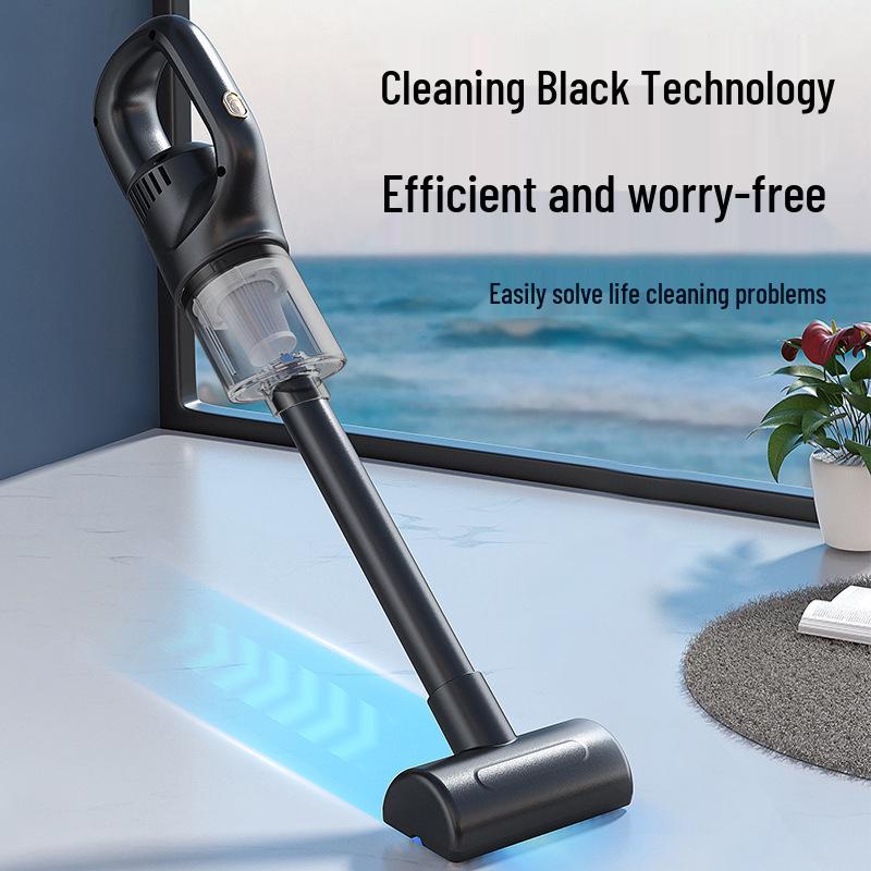 Portable Handheld High-Power Vacuum Cleaner with Wireless Charging and Strong Suction for Home and Car Use