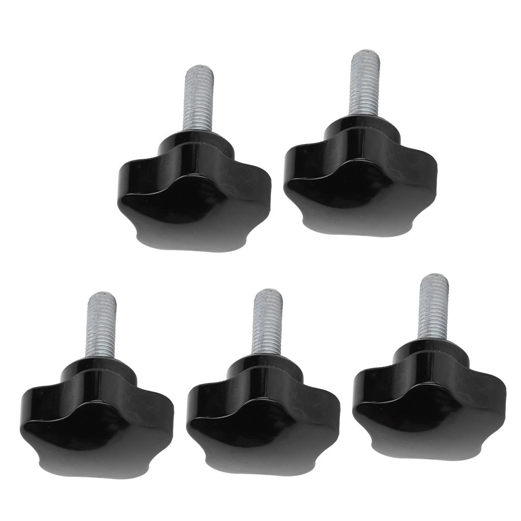 5 Stück Knopfschraube Drehbank Handgriff Drehknopf Mutter Schraube Fünfstern Pflaume Feststellgriff M10x50x30