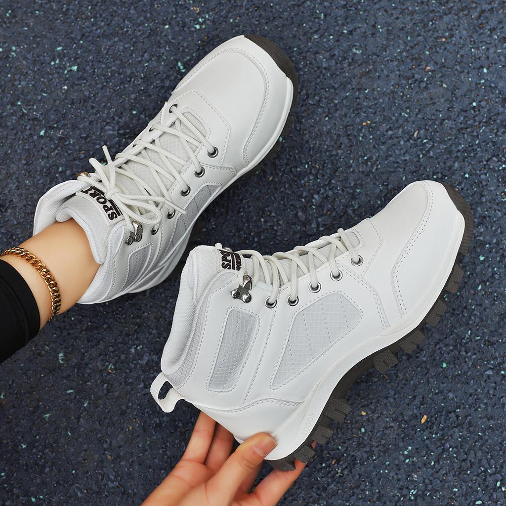 TUINANLE Autumn Women's Outdoor Breathable Hiking Shoes Soft Sole Sneakers for Camping Men High Top Boots Spring