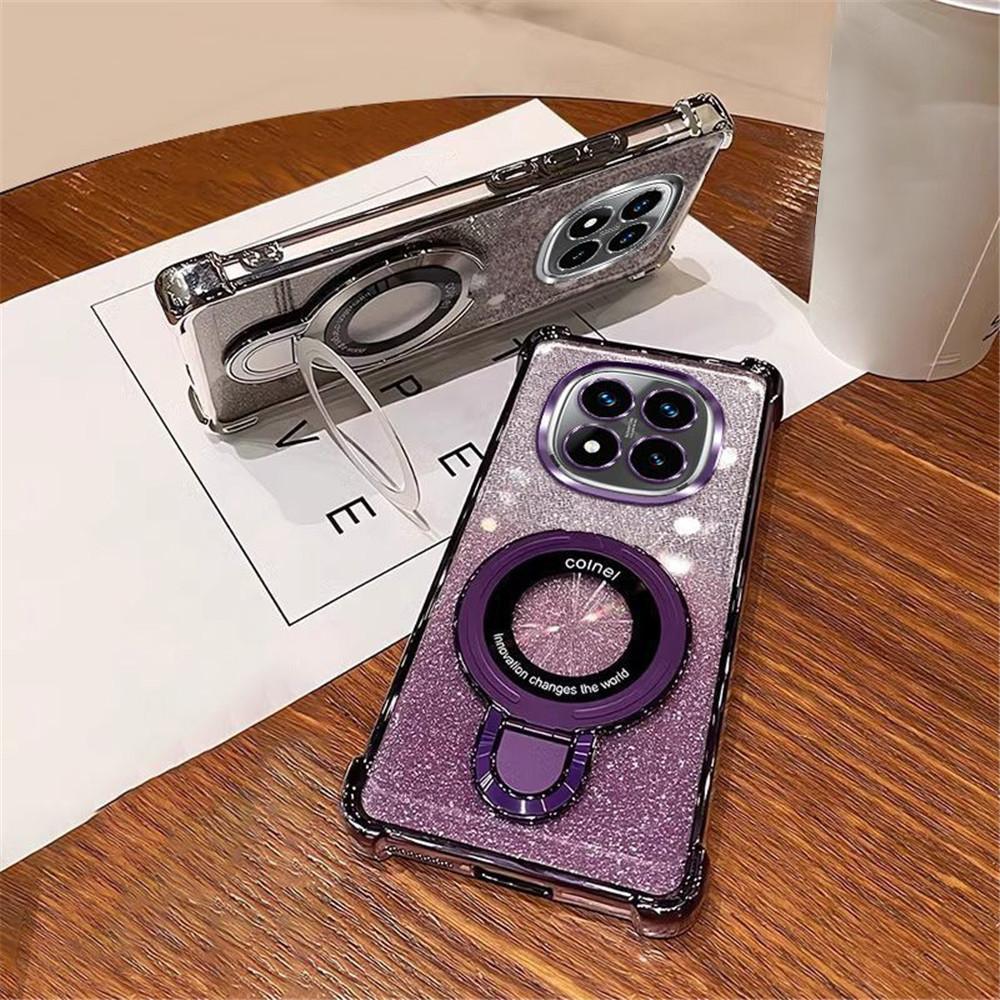 Glitter Shockproof Soft Phone Case For Samsung S25 S24 S23 S22 S21 S20 Plus FE Ultra S25Edge Crystal Bracelet Phone Holder Cover