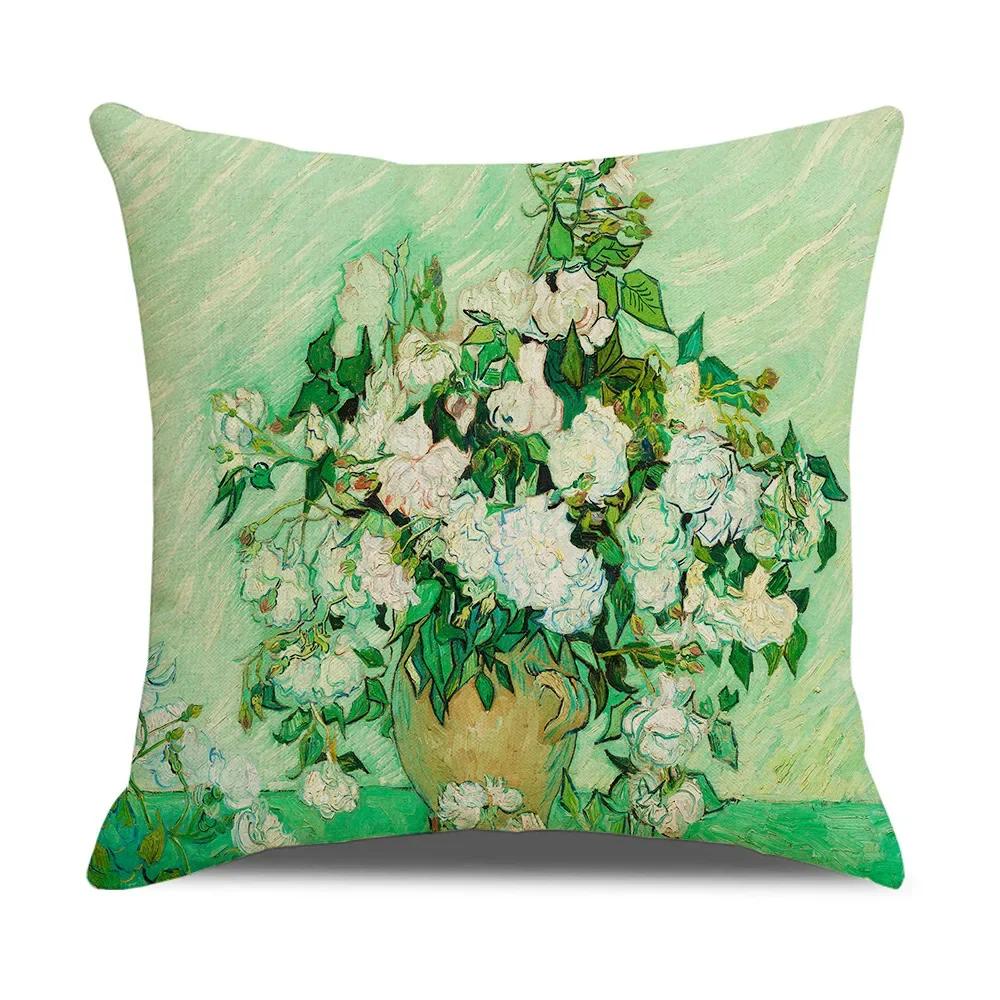 Vintage Kunst Kissenbezug Van Gogh Ölgemälde Kissenbezug Wohnzimmer Sofa Dekoration