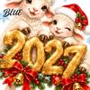 Glass Surface Decorations Sheep Santa Hat 2027 Sticker Christmas New Year Static Window Decal Removable Seasonal Home Decor of The Sticker