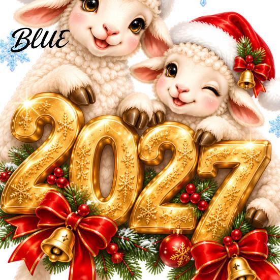 Glass Surface Decorations Sheep Santa Hat 2027 Sticker Christmas New Year Static Window Decal Removable Seasonal Home Decor of The Sticker