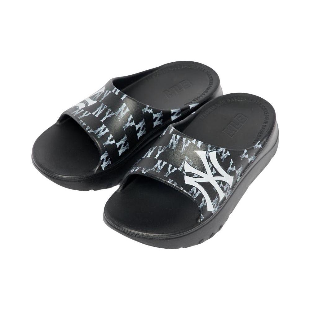 MLB Slipper Comfortable Durable Non-Slip Odor-Resistant Slide Sandals Unisex Footwear Black White 3ALPCSS33-50BKS