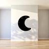 Black Metal Crescent Moon and Stars Wall Art, Boho Celestial Night Sky Decor, Minimalist Iron Art for Bedroom Living Room, Housewarming Gift