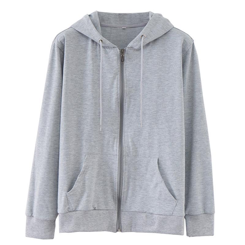 Men's Spring Casual Hooded Zip Sweatshirt: Loose Fit, Long Sleeve, Couple Jacket
