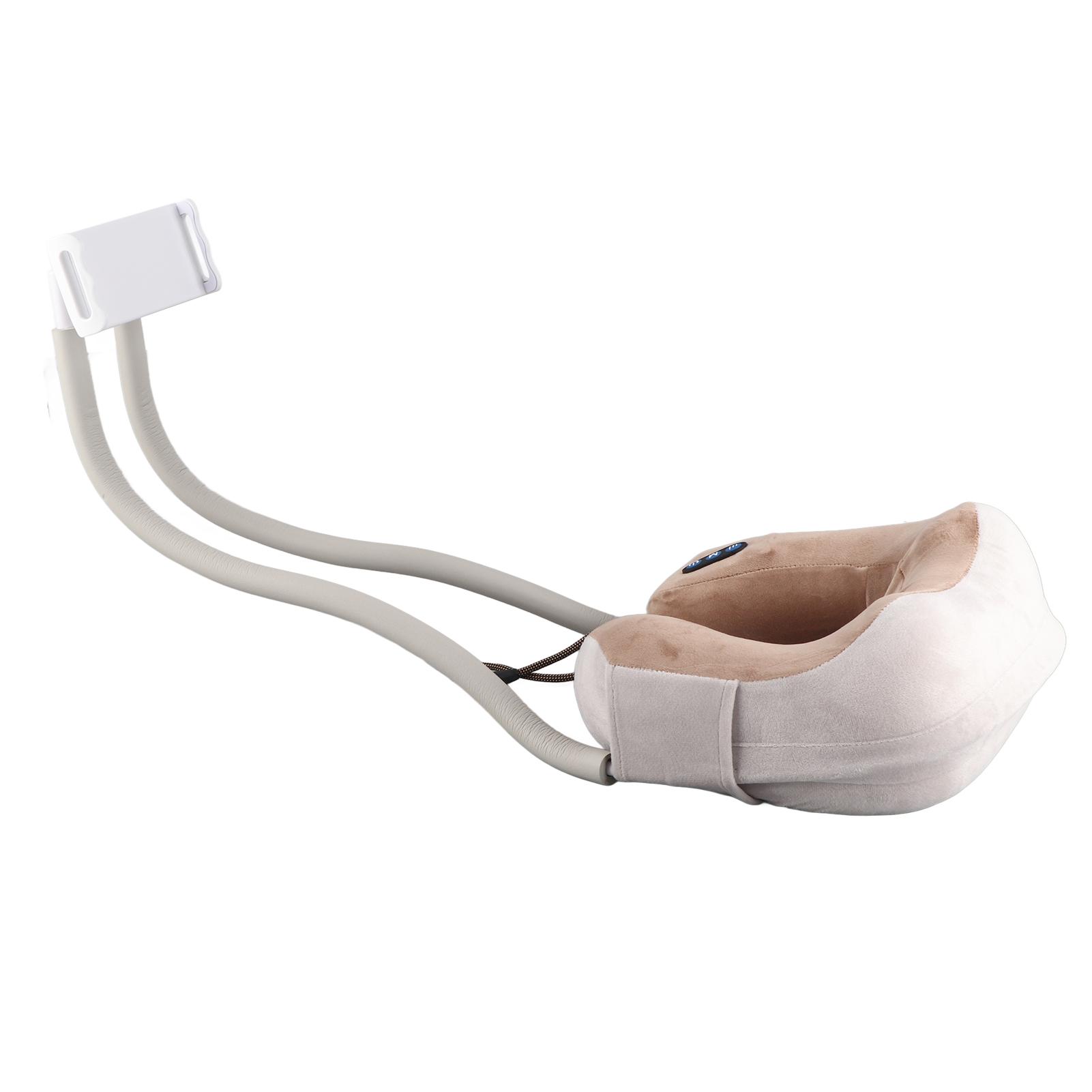 

U-образная подушка с держателем для мобильного телефона, вибрационный массаж, мягкая регулируемая подушка для шеи