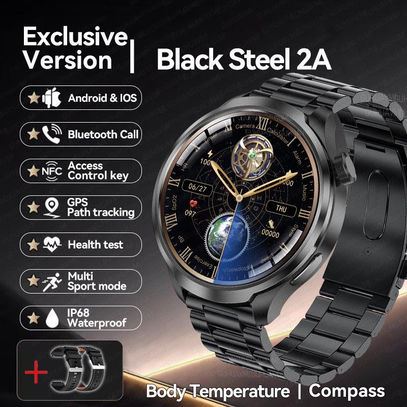 New Brand Global Version Smart Watch 1.85"AMOLED GPS Track Bluetooth Call 410mAh Battery NFC IP68 Waterproof Smartwatch Men