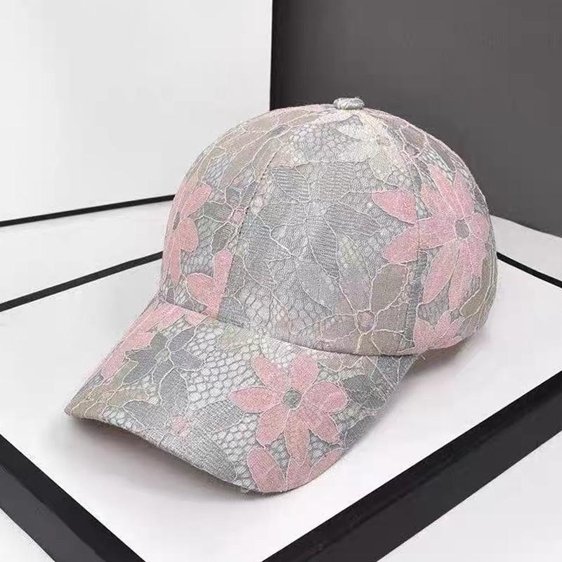 Summer lace thin hat women's breathable sunscreen rhinestone butterfly baseball cap street fashion versatile cap tide