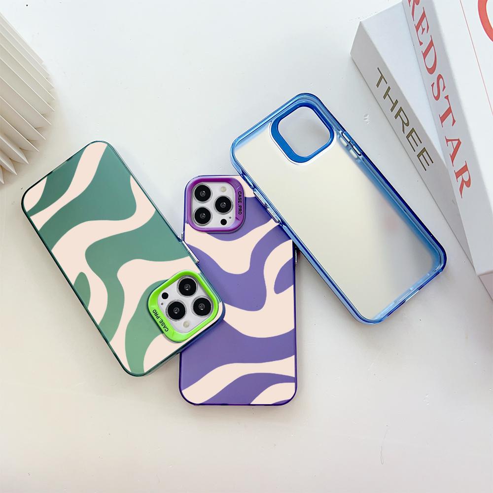 Fashion Colorful Sliver Double Sided Phone Shell Soft Edge Hard Case Full Cover Shockproof Phone Casing for Samsung A16 A55 Xiaomi Redmi 14C Poco C75