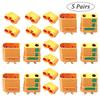 5 Pairs Anti-Spark XT90S XT90-S XT90 Plug Male to Female Connector Adapter for RC Quadcopter FPV Drone Brushless Motor ESC LiPo