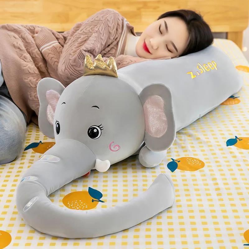 Lovely Stuffed Lying Elephant Plush Toys Big Size Cartoon Elephant Pillow Dolls Children Girls Birthday Gift