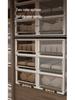 Transparent Plastic Underwear and Socks Drawer Organizer for Bedroom Wardrobe - Three-in-One Pull-Out Storage Box
