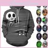 Nightmare Before Christmas 3d Printed Hoodie Jacket Jack Sally Costume Style