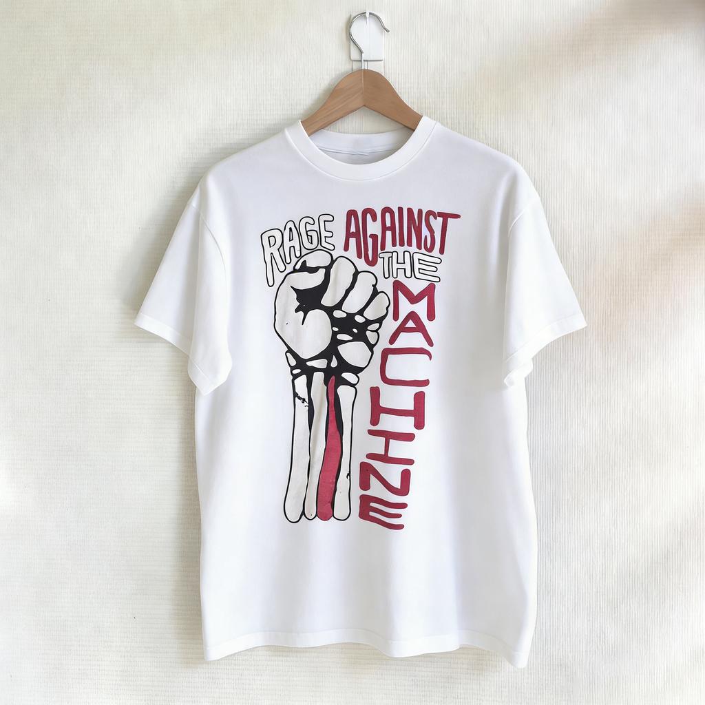Rage Against The Machine Zenekar Kézem Fel Póló Uniszex Póló Férfi Póló Fekete Alkalmi Kerek Nyakú Pamut Póló Férfi Női Nyári
