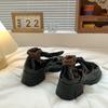 Japanische Jk Kleine Lederschuhe Weiblicher britischer Stil Dicker Boden Biskuitkuchen Französische Nische Mary Jane High Heels Dicker Absatz Schwarz Sommer