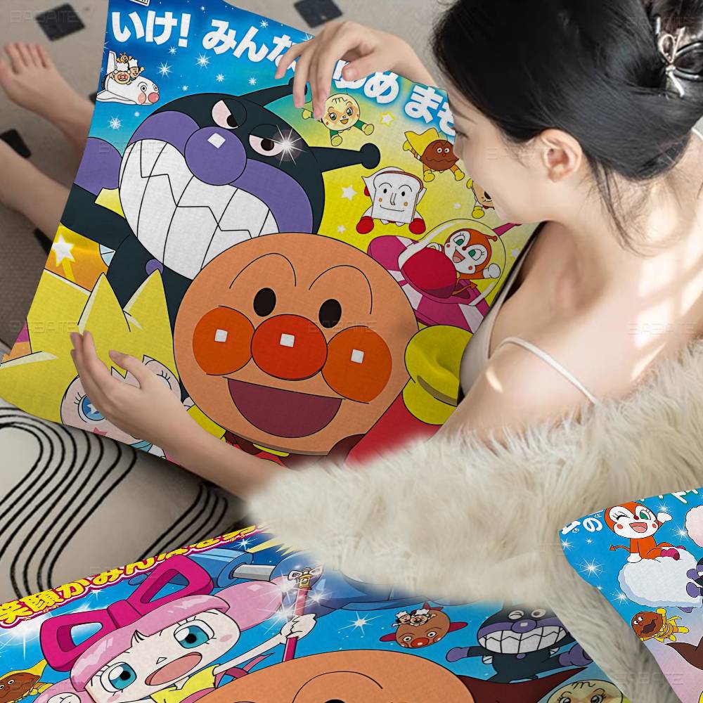 Children Anime Anpanman Personalized Picture Text Home Decorative Pillows Household Gifts 45X45Cm