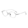 Ultra-Light Oval TR Frame Glasses with Titanium Temples, Suitable for Women's Nerdy Academic Style, Model Ti0046 (Lens Customizable)