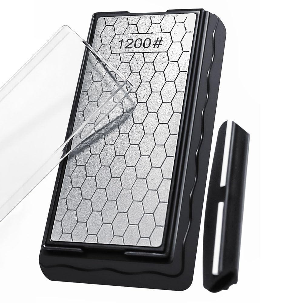 

Minaori Kitchen Diamond Knife Sharpener with Clip by Double-Sided [Certified Chef] #400 #1200 чёрный