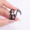The Grim Reaper Adventures Animation Enamel Pin Funny Skeleton Halloween Brooch Lapel Badge Jewelry Gifts For Kids Friends