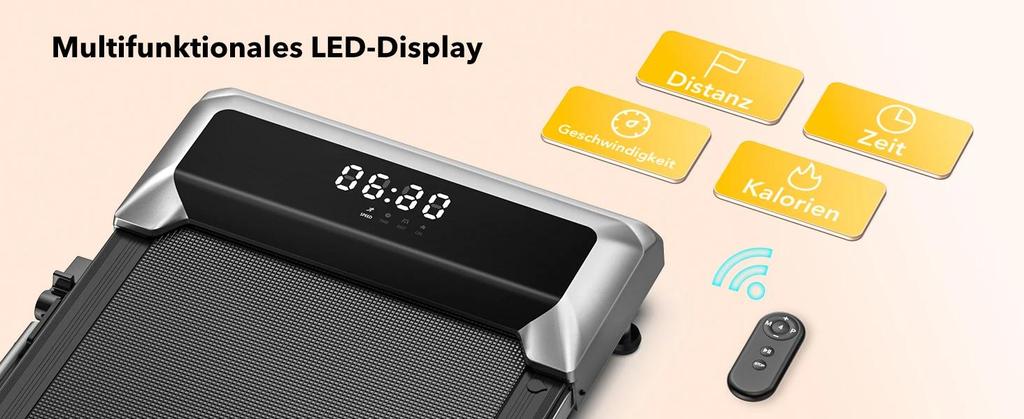 New Toputure 2-in-1 Foldable Treadmill for Home 12km/h Speed, 7% Incline, 2.5HP Motor, Dual LED Display, App Control & Speaker