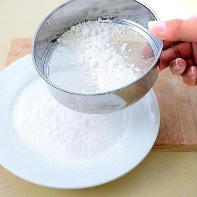 Utensili Piccoli Utili per la Cucina Multifunzionale Manuale Rete per Farina Polvere Acciaio Inossidabile Setaccio per Farina Pratici Durevoli Accessori