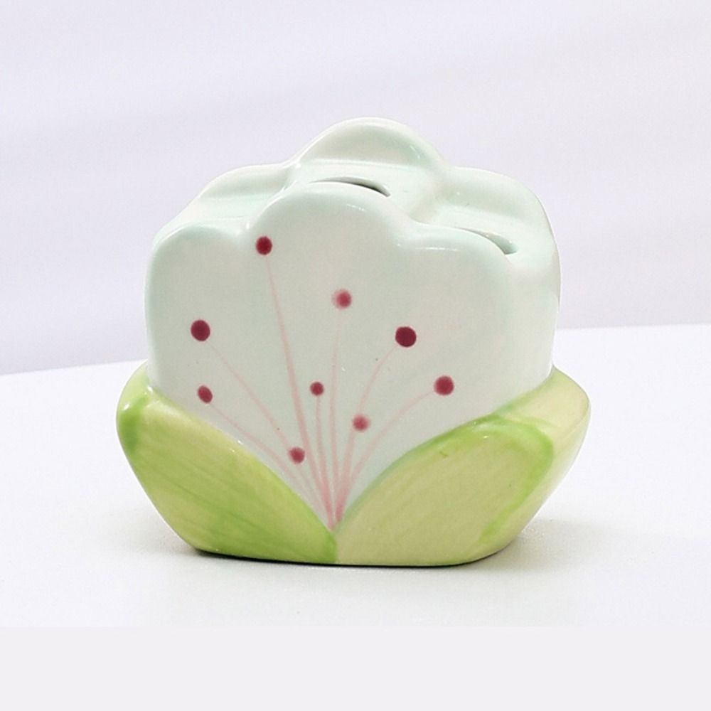 

Tulip Flower Flower Makeup Brush Storage Bucket Ceramic Ceramic Make Up Organizer Makeup Brushes green-Tulip
