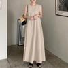 Summer Spaghetti Strap Cotton Linen Maxi Dress with Pockets - Sleeveless, Loose Fit, Round Neck for Women