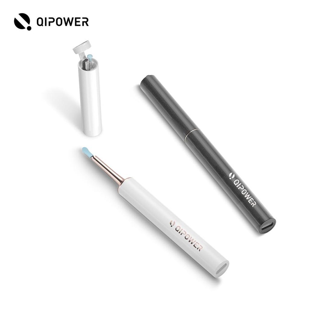 Qipower Akıllı Kulak Temizleyici Beyaz Dakikalar Sürekli Labirentis QE-15 [IP67 Lens/5 Megapiksel/85 Çalışma/6 Eksenli Jiroskop] IOT-QP-15-WH