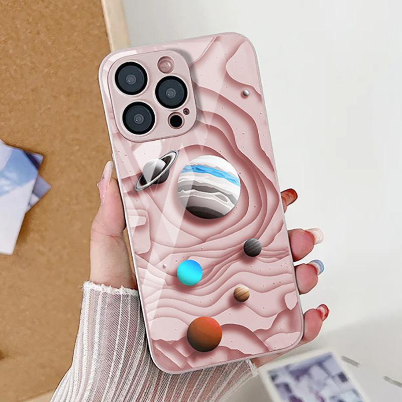 

Чехол для телефона для Samsung A53 A54 A52 5G A33 A32 A34 A51 Ultra S23 Plus S20 S21 FE A22 A25 для iPhone 14 15 16 Pro 13 14 Pro Max Чехлы из закаленного стекла iPhone XS Max детские розовый