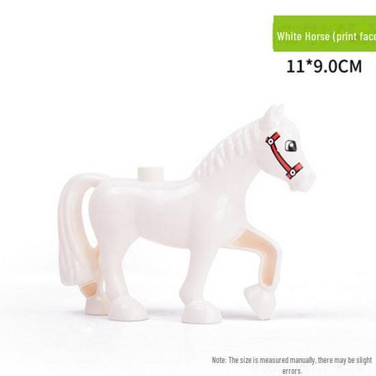 Lego-Compatible Large Animal Accessories Building Blocks for Kids' Prairie, Ocean, Jungle Simulations, Ages 3+