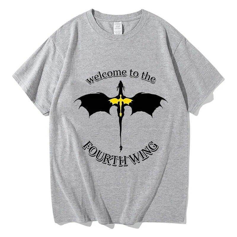 Stampa T-shirt Unisex/da donna Fourth Wing Harajuku Casual Anime T-shirt Hip Hop Manga/fumetti T-shirt Carina Cartone Animato 100% Cotone Maglietta