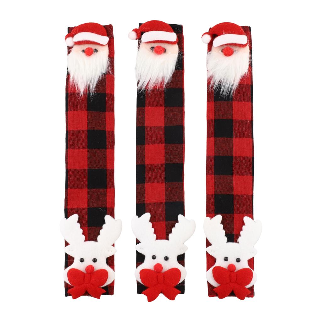 3D Design Abdeckungen Weihnachts-Griffabdeckungen Leicht zu reinigen Elch-Thema Mehrere Größen erhältlich Schutzfunktion Weihnachtsmann-Design