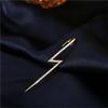1PC Trendy Punk Shiny Rhinestone Lightning Stud Earrings For Women Ear Hooks Long Needle Piercing Climber Earrings Party Jewelry