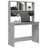 Desk with Shelf Concrete Grey 102 x 45 x 148 cm Particleboard