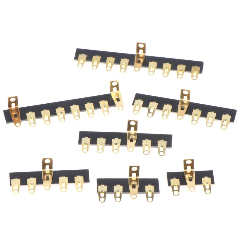 1 Pcs Ampmart 3-10Pins Tag Strip Gold Pins Plated Audio Strip Tag Board ,For Guitar Amplifiers Hifi Diy