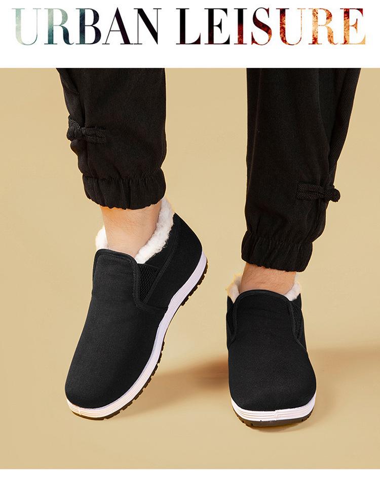 Herren Winter High-Top Samtgefüttert Rutschfest Baumwollschuhe
