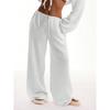 Dames Zomer Casual Rechte Joggingbroek, Losse Trendy Wijde Sport Lange Broek