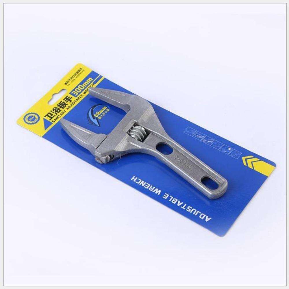 Cheie ajustabilă pentru baie, de înaltă calitate, cu deschidere mare de 6-68 mm - Instrument pentru instalații sanitare cu mâner scurt din aliaj de aluminiu