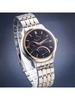 Men's Mechanical Watch SDE00004D0 – Black Dial, Stainless Steel Construction, Business-elegant Features a Gold Interlocking Bracelet. FULL-STEEL