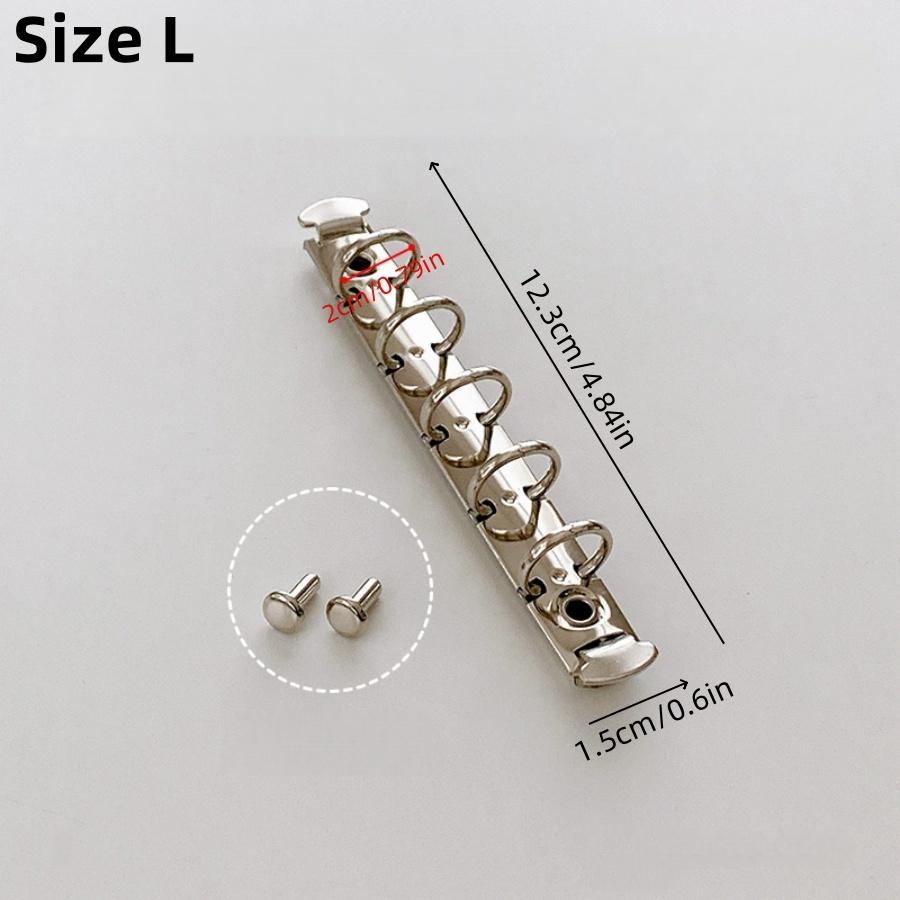 

1 шт. M5 Металлический скоросшиватель съемный серебристый 5 зажимов для блокнотов, тетрадей, дневников, внутренних страниц и обложек