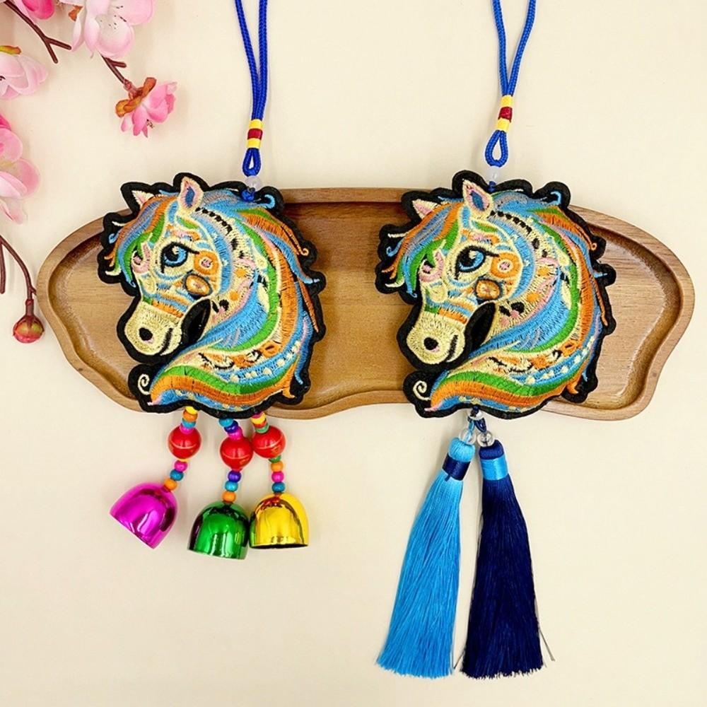 with Tassel Spring Festival Bell Pendant Chinese Horse Wind Chimes Decoration  Festive Accessory